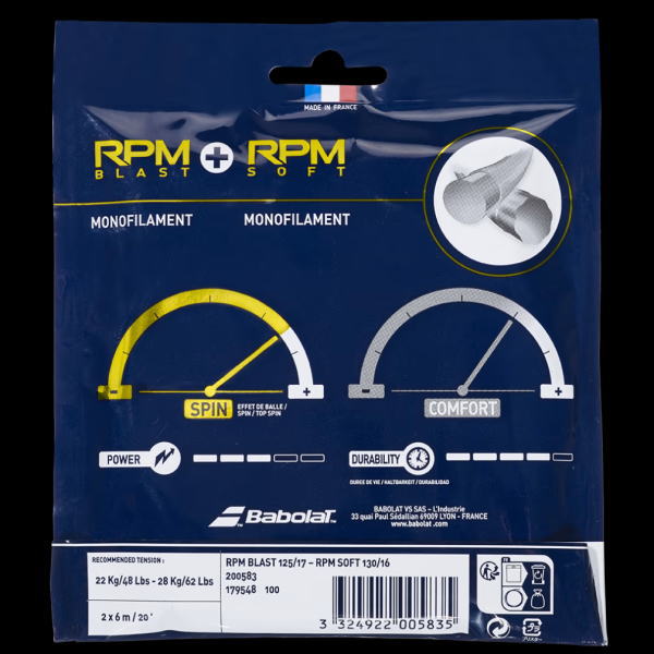 バボラットテニスガット RPMブラスト+RPMソフト(281039)ラケットキャンペーン