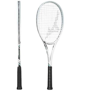 ミズノソフトテニスラケット ディーフォース V-10(63JTN543)ホワイト×ジェードグリーン