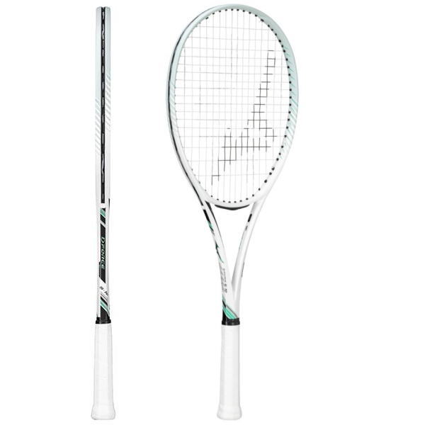 ミズノソフトテニスラケット ディーフォース S-10(63JTN544)ホワイト×ジェードグリーン