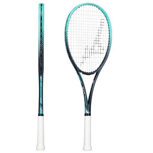 ミズノソフトテニスラケット ディーフォース S-50(63JTN566)ネイビー×ターコイズ