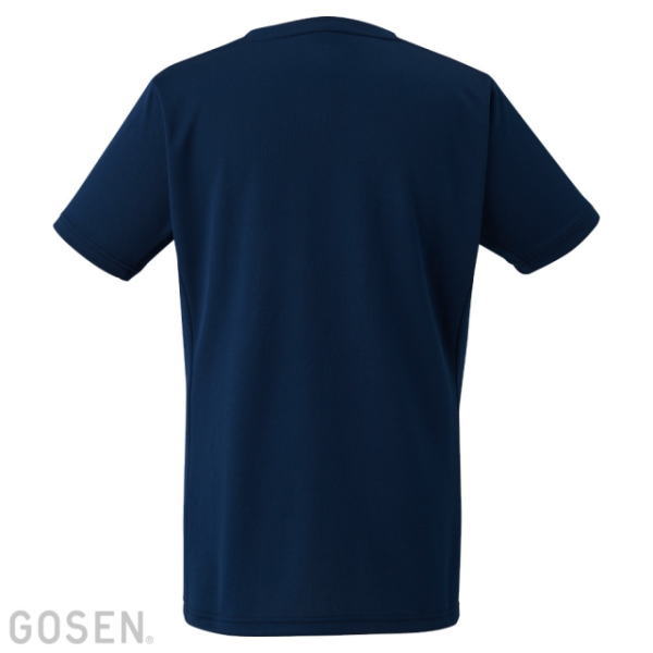 Navy blue short-sleeve T-shirt shown from the back, plain design.