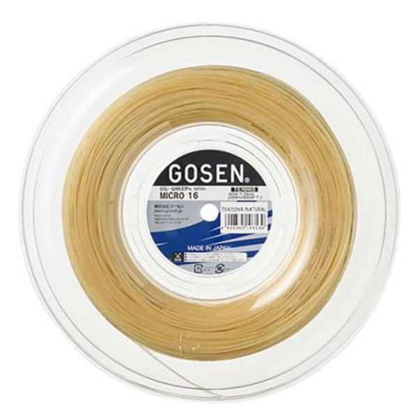 ゴーセン テニスロールガット オージーシープミクロ18ロール200m(TS4052)激安お買い得価格｜GOSEN｜スペック表と在庫状況