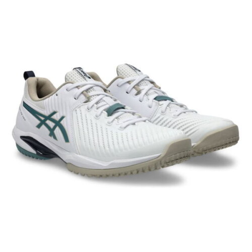 アシックス テニスシューズ PRESTIGE NEO OC(1043A027)WHITE/FOGGY T｜激安お買い得価格｜2026年7月発売｜ASICS｜スペック表と機能性｜オムニクレー用